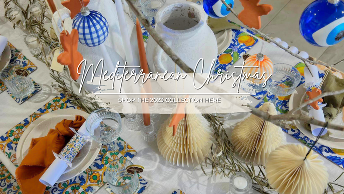 Unwrapping the Magic: A Mediterranean Christmas Celebration with Unique Ornaments and Tablescapes
