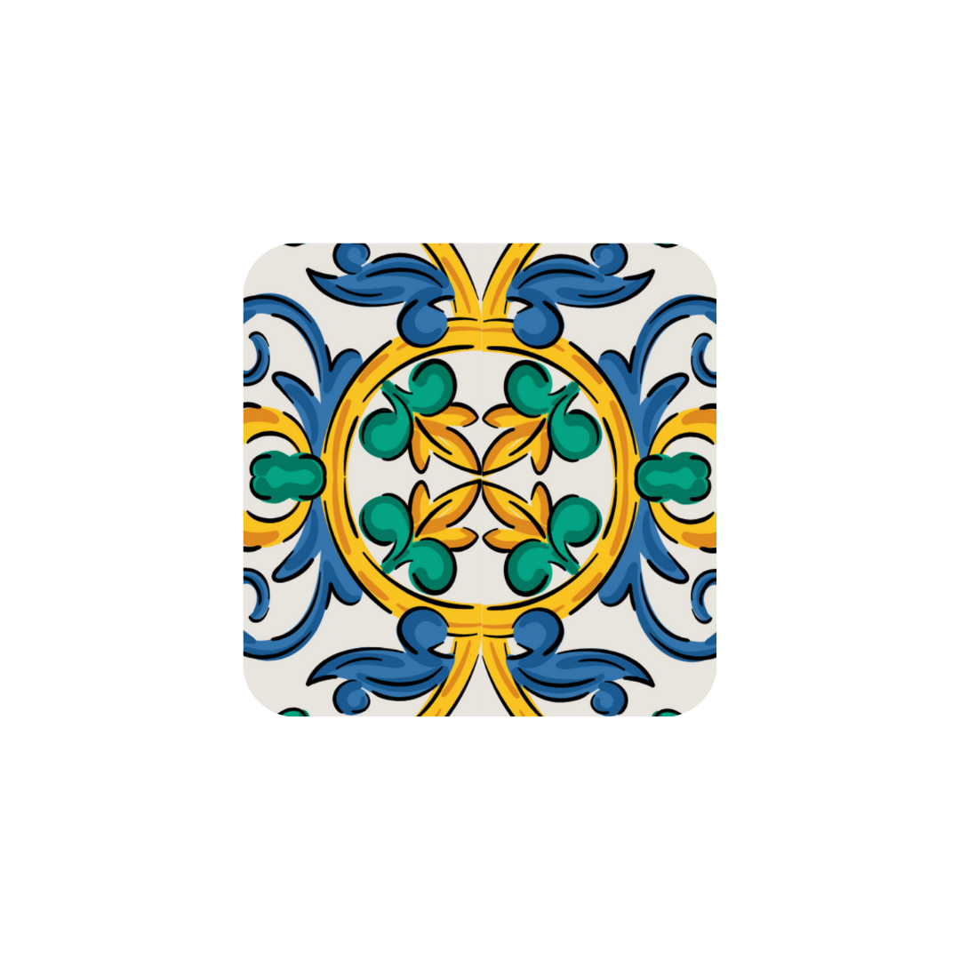 Sicilian Style Christmas Cork Coaster, image