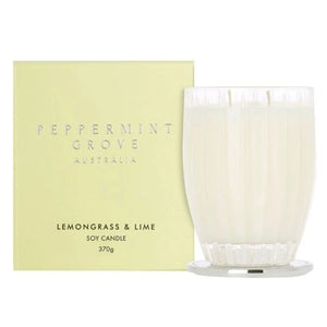 Peppermint Grove Large Soy Candle - Lemongrass & Lime, image