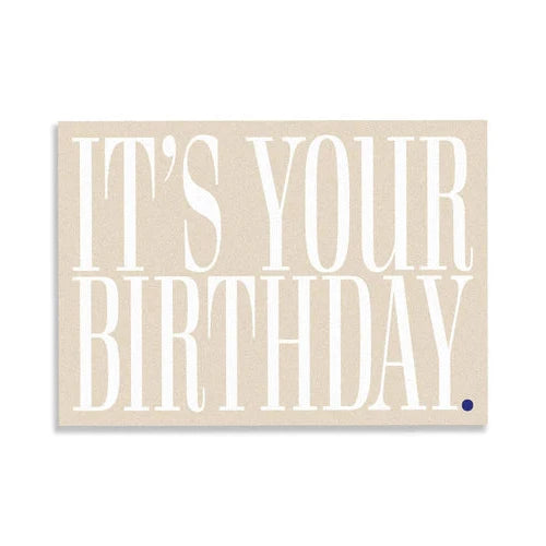 Eco-Friendly "It's Your Birthday" Greeting Card | Beige