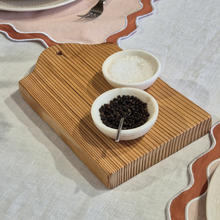 Douglas Fir Cheese Board | Ogee Arch, with items