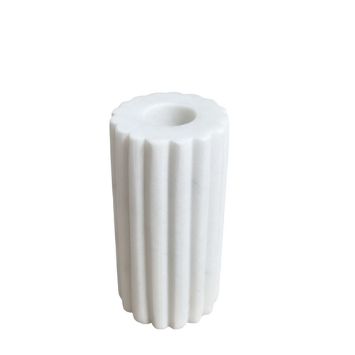 White Scalloped Candle Holder | Large, image