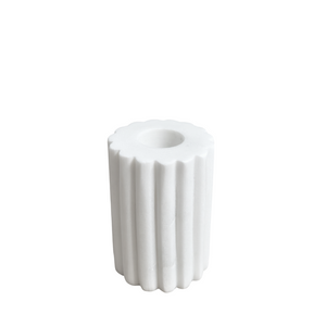White Scalloped Candle Holder | Medium, image
