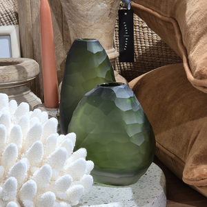 Handmade Calypso Olive Vase | Large, multiple