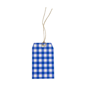 Gift Tag - Gingham Blue