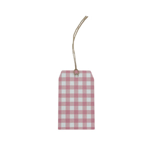 Gift Tag - Gingham Pink
