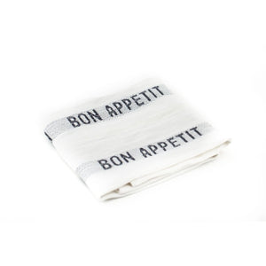 Bon Appetit Tea Towel - Black/White - CRAVE WARES