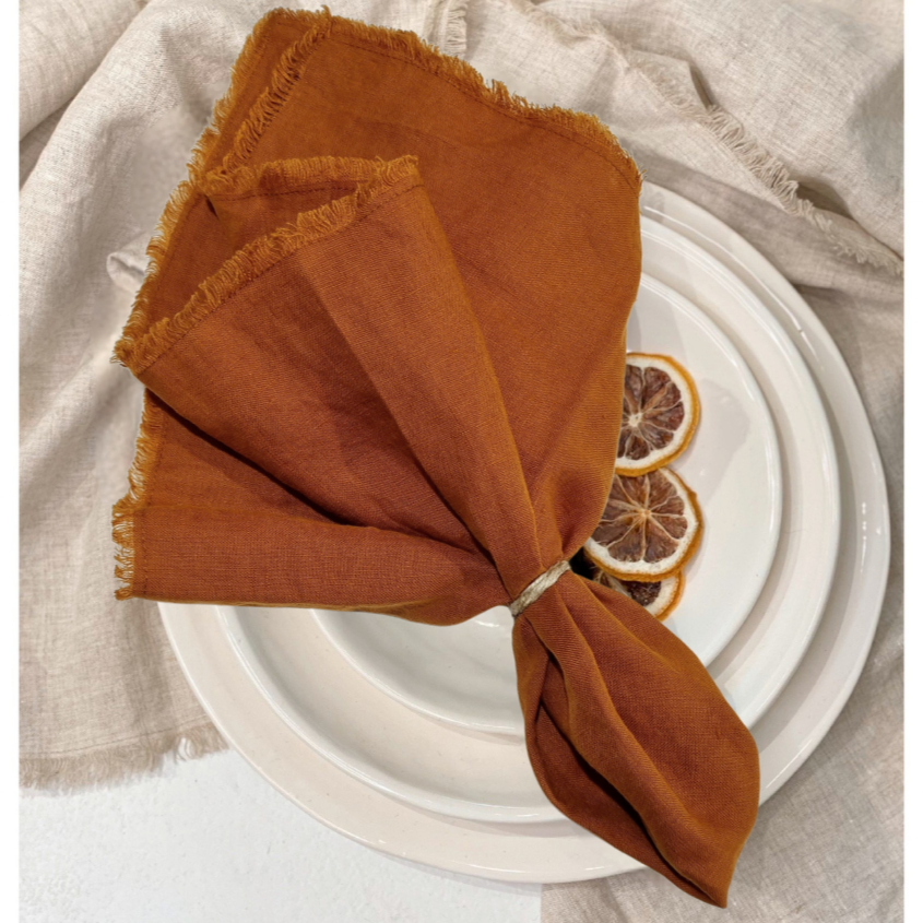 comme-ca-table-linens-serviettes-burnt-orange-terracotta, birdsview