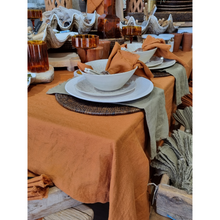 soft-linen-dining-tablecloth-terracotta-burnt-orange, in bowl