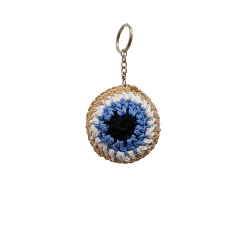 Evil Eye Keychain | Beige