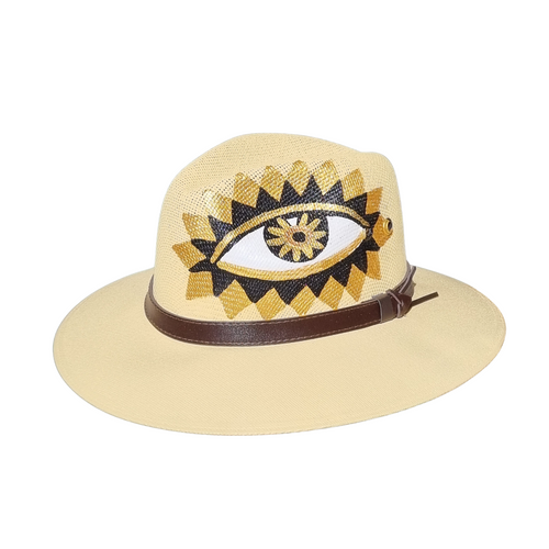 Goddess of the Sun - Evil Eye Panama Hat