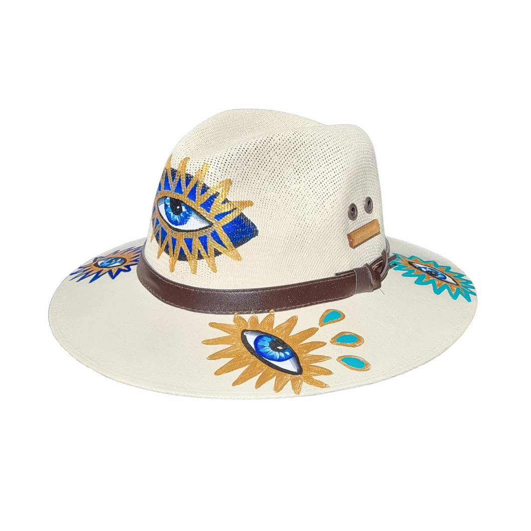 Goddess of the Sea - Evil Eye Panama Hat
