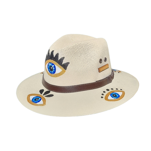 Goddess of the Night - Evil Eye Panama Hat