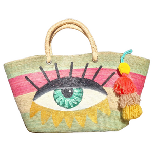 Goddess of the Dawn - Evil Eye Beach Bag