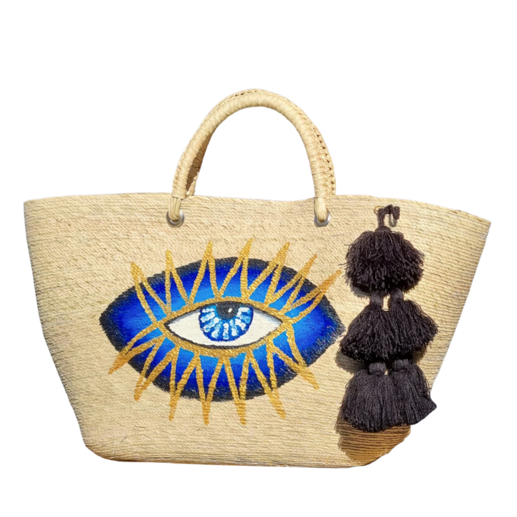 Goddess of the Sea - Evil Eye Beach Bag