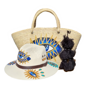 Goddess of the Sea - Evil Eye Panama Hat