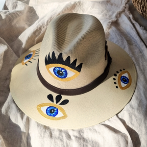 Goddess of the Night - Evil Eye Panama Hat