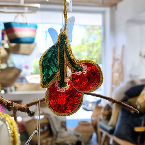 Cherry Sparkle Ornament