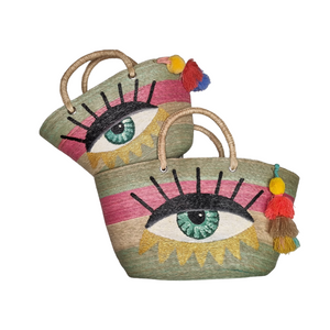 Goddess of the Dawn - Evil Eye Beach Bag