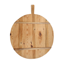 Baltic Pine Cheese Board | Round w/ Brackets. frontview