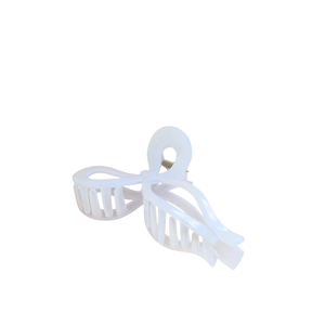 Acrylic Bow Hair Claw | White