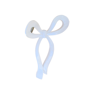 Acrylic Bow Hair Claw | White