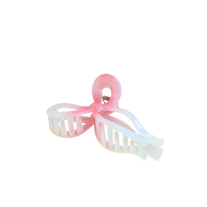 Acrylic Bow Hair Claw | Peach