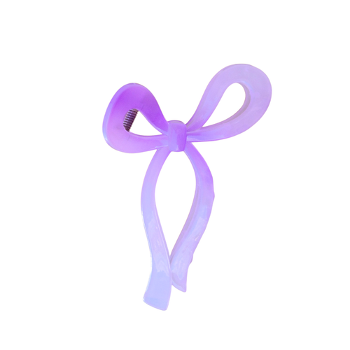 Acrylic Bow Hair Claw | Lilac
