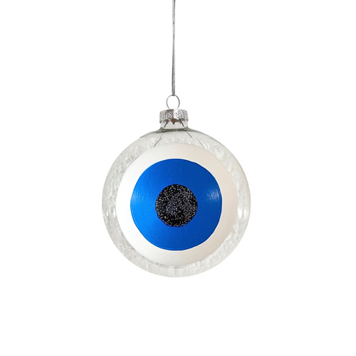 Evil Eye Christmas Tree Ornament -- Clear