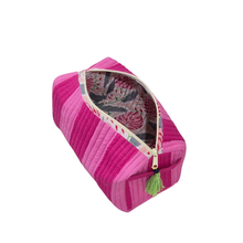 Striped Toiletry Bag | Hot Pink