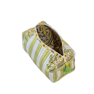Striped Toiletry Bag | Pistachio Palm