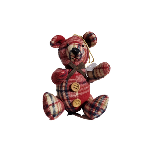 Malachi - Tartan Teddy Bear Christmas Tree Ornament