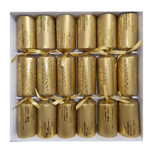 Gold Snowflake Crackers - Set of 6
