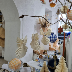 Handmade Paper Angels - Set of 3 Christmas Ornaments