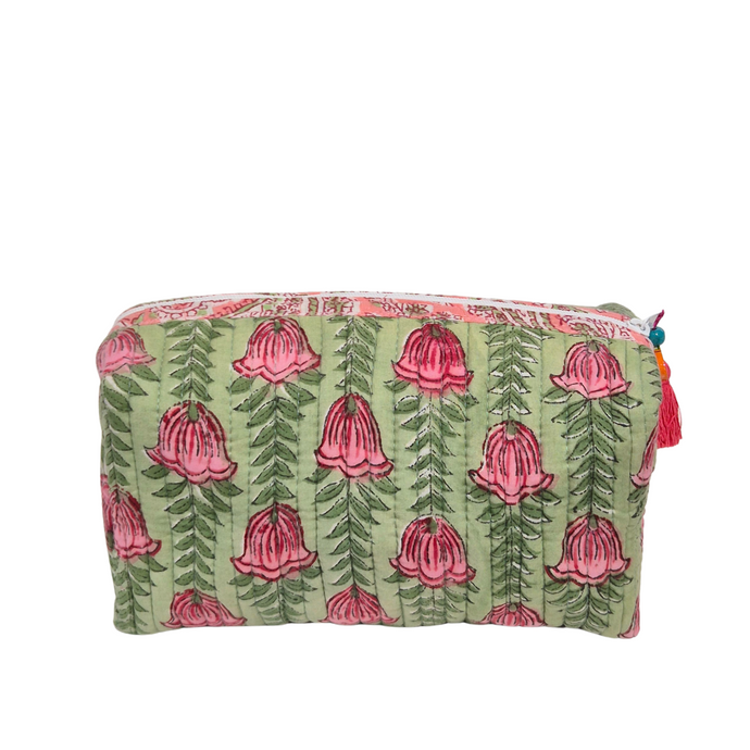 Floral Toiletry Bag | Bellflower Green