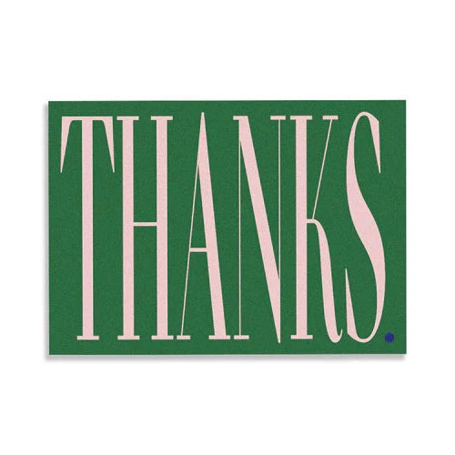 Eco-Friendly "Thanks" Greeting Card - A5 Fold to A6