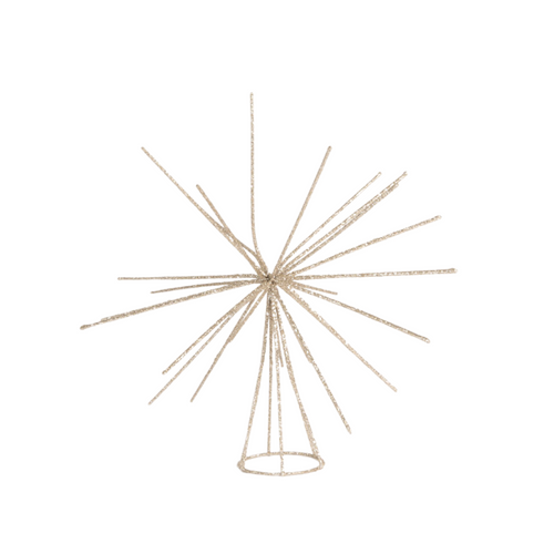 Starburst Champagne Christmas Tree Topper