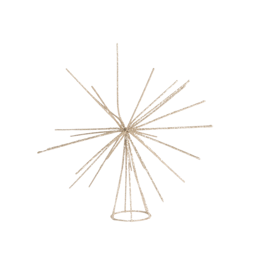 Starburst Champagne Christmas Tree Topper