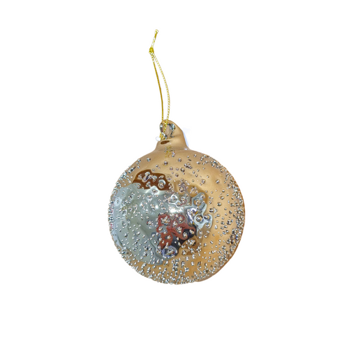 Gold Drops - Textured Christmas Glass Bauble