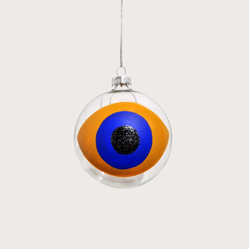 Evil Eye Christmas Tree Ornament -- Terracotta