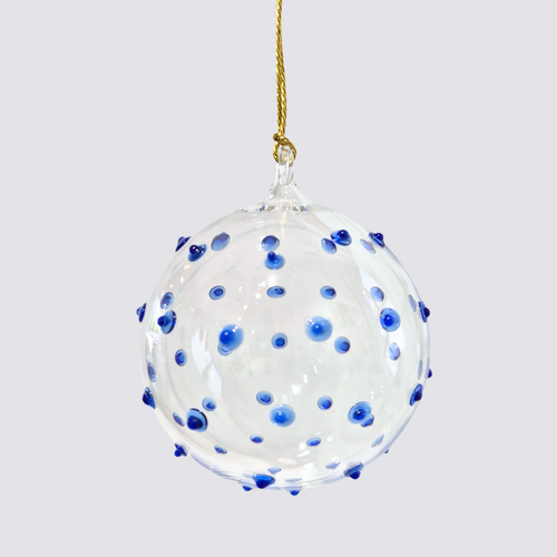 Sea Urchin Glass Bauble | Blue
