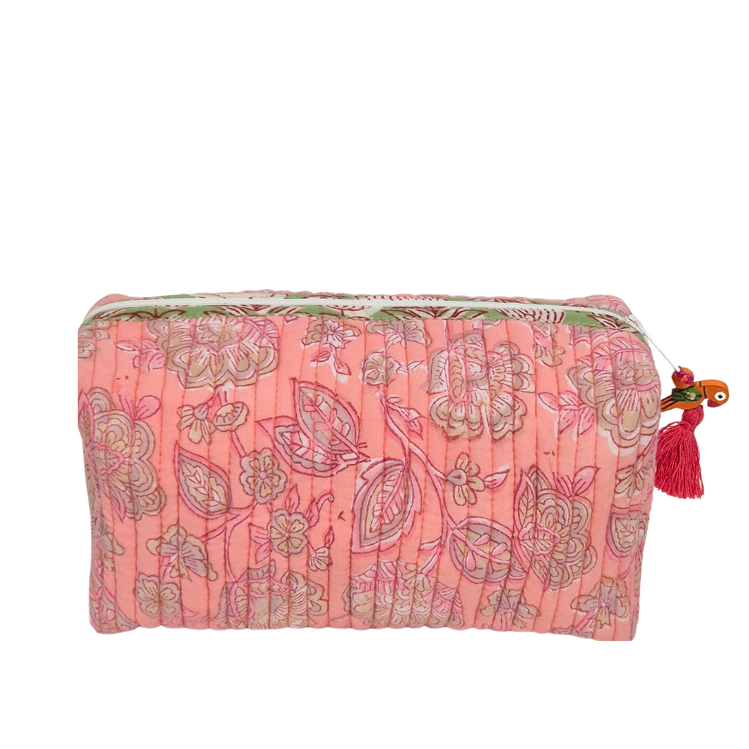 Floral Toiletry Bag | Paisley Pink