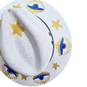 Goddess of the Stars - Evil Eye Panama Hat