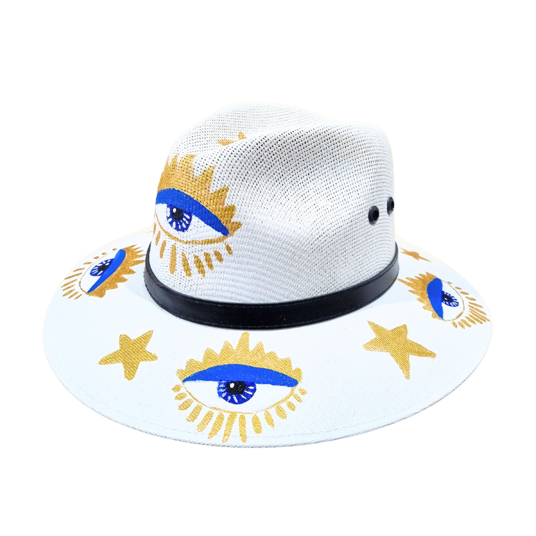 Goddess of the Stars - Evil Eye Panama Hat