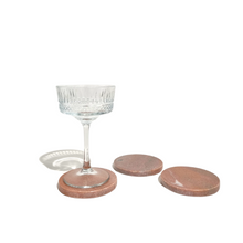 Soft Pink Marble Coaster, with glass