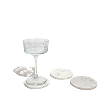 Pearlescent White Marble Coaster, glass