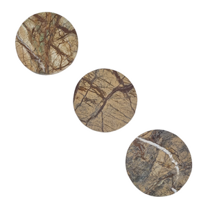 Fossil Stone Round Coaster, three coasters