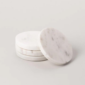 Pearlescent White Marble Coaster, image