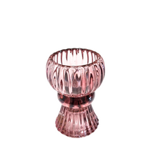 Jewel Glass Candle Holder - Magenta, image