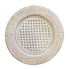 Round Ratan Placemats | Whitewash Finish, image
